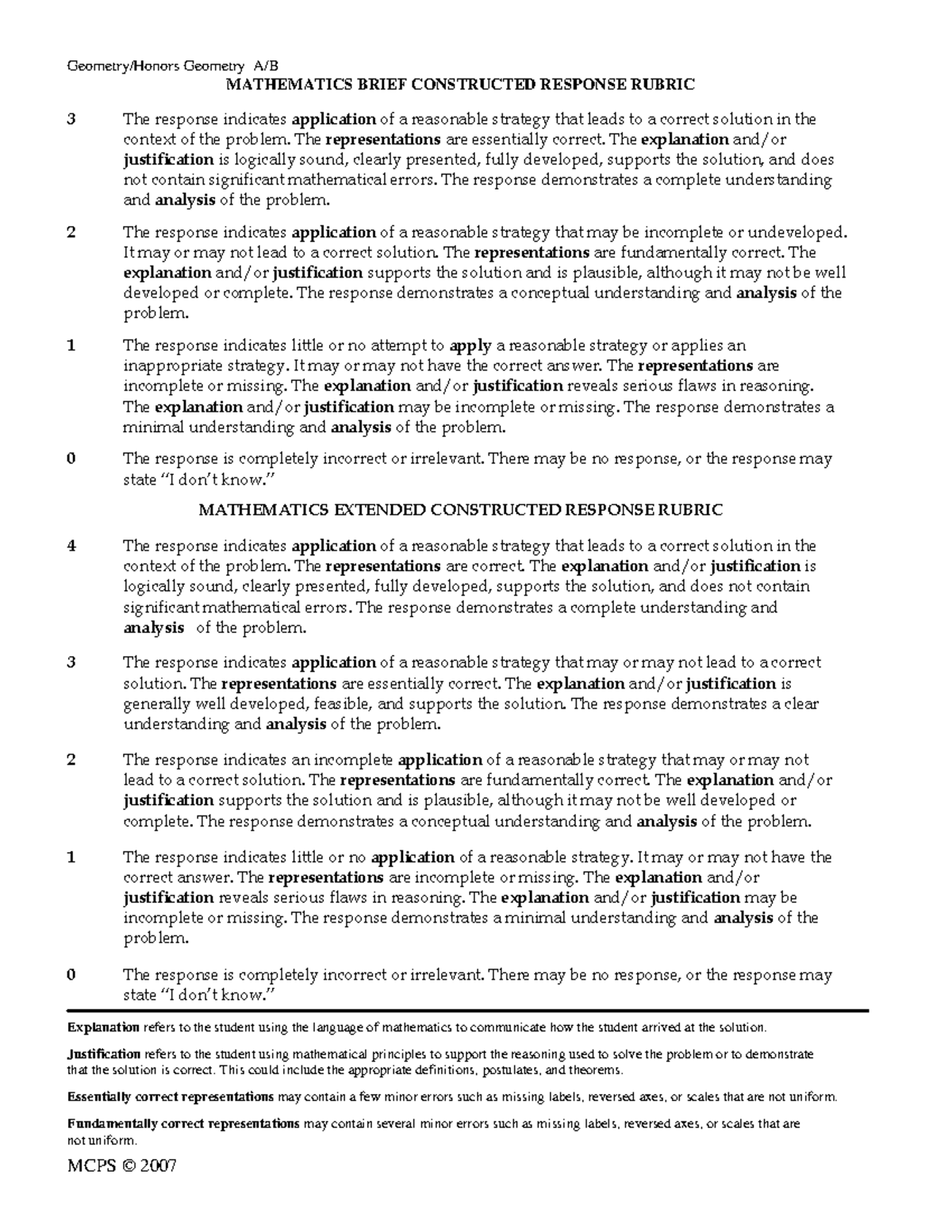 Geometry formula reference sheet - MATHEMATICS BRIEF CONSTRUCTED ...
