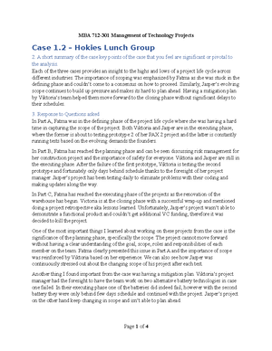 Case Study Week 2- 4.2- Good Response - Case: 4 - The Home Improvement ...