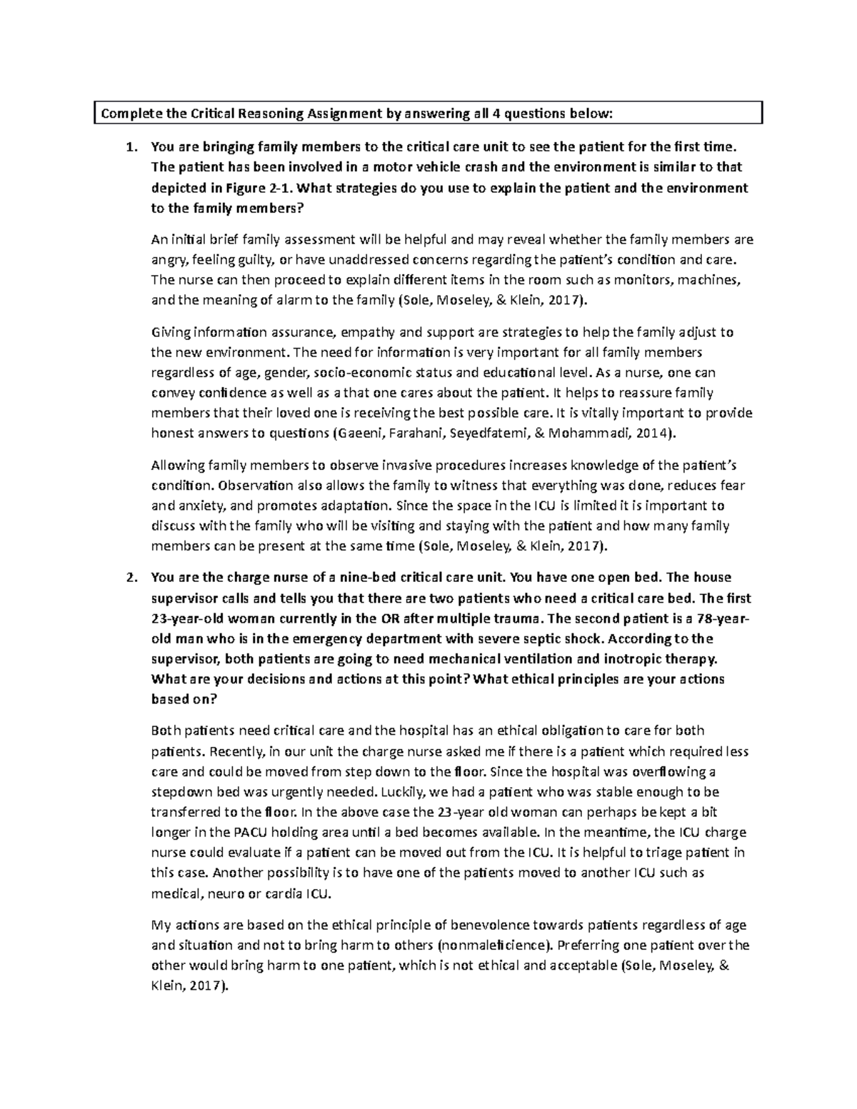 1 Module 1 Critical Reasoning - Complete the Critical Reasoning ...