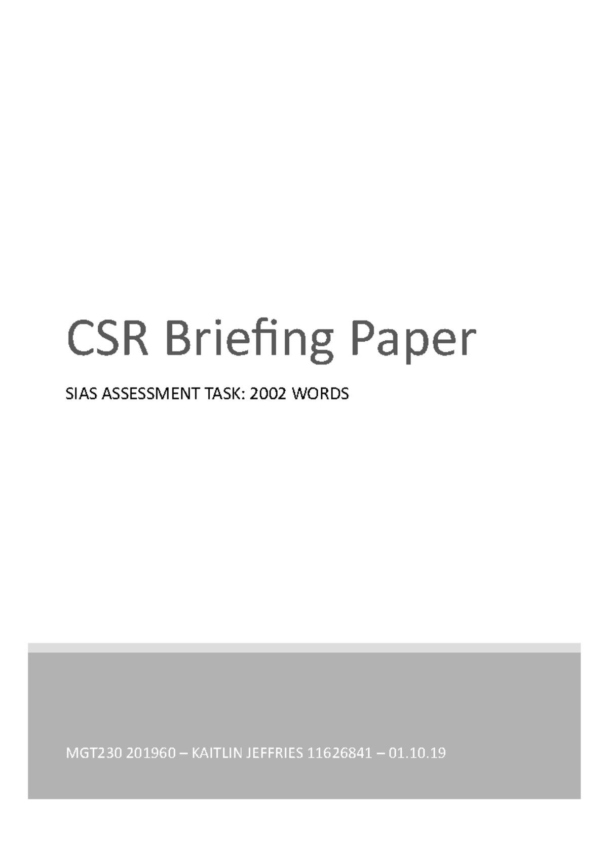 Siasfinal - Currently Unmarked, but feedback from draft submission was ...