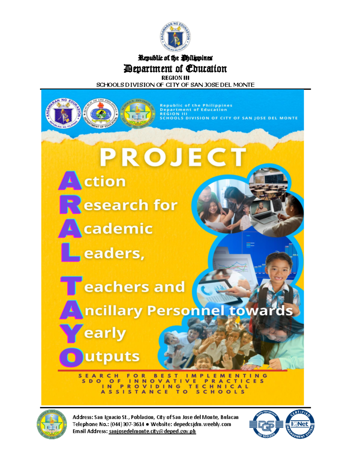 Project ARAL TAYO-TA Innovation Research - Department of Education ...