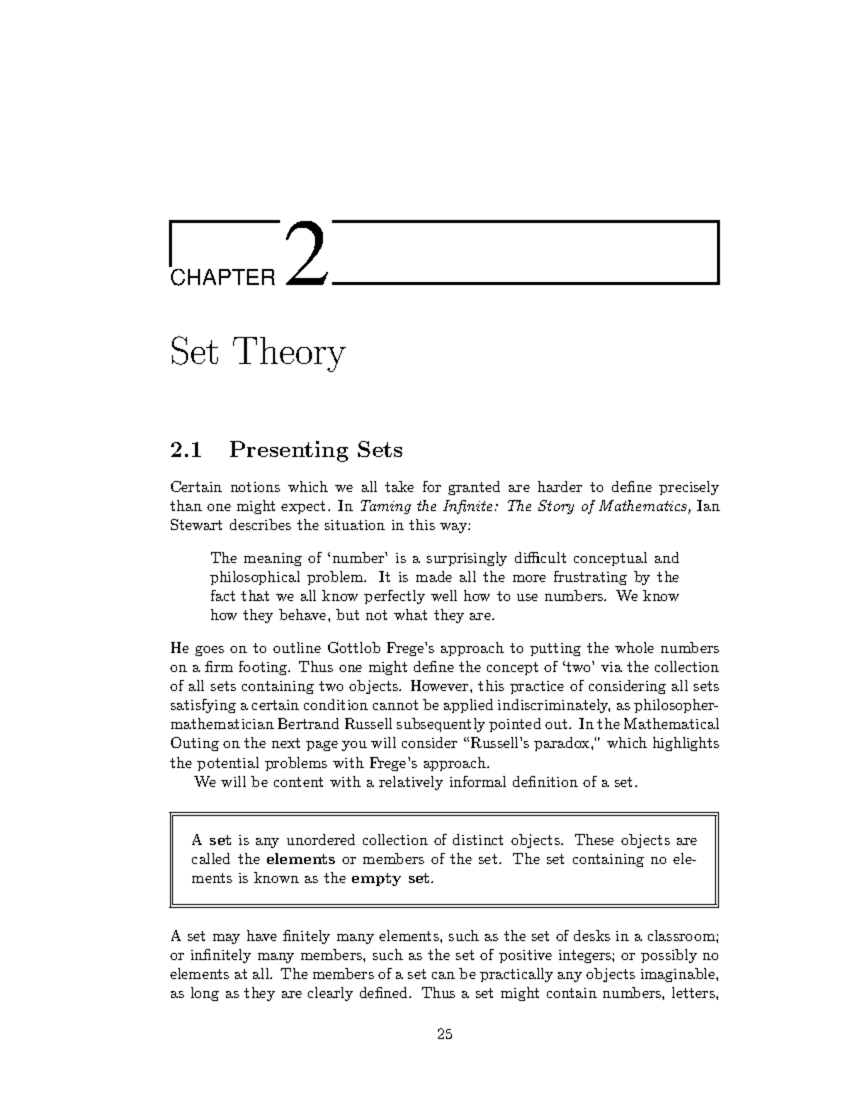 CHAPTER 2 Set Theory - In Taming The Infinite: The Story Of Mathematics ...