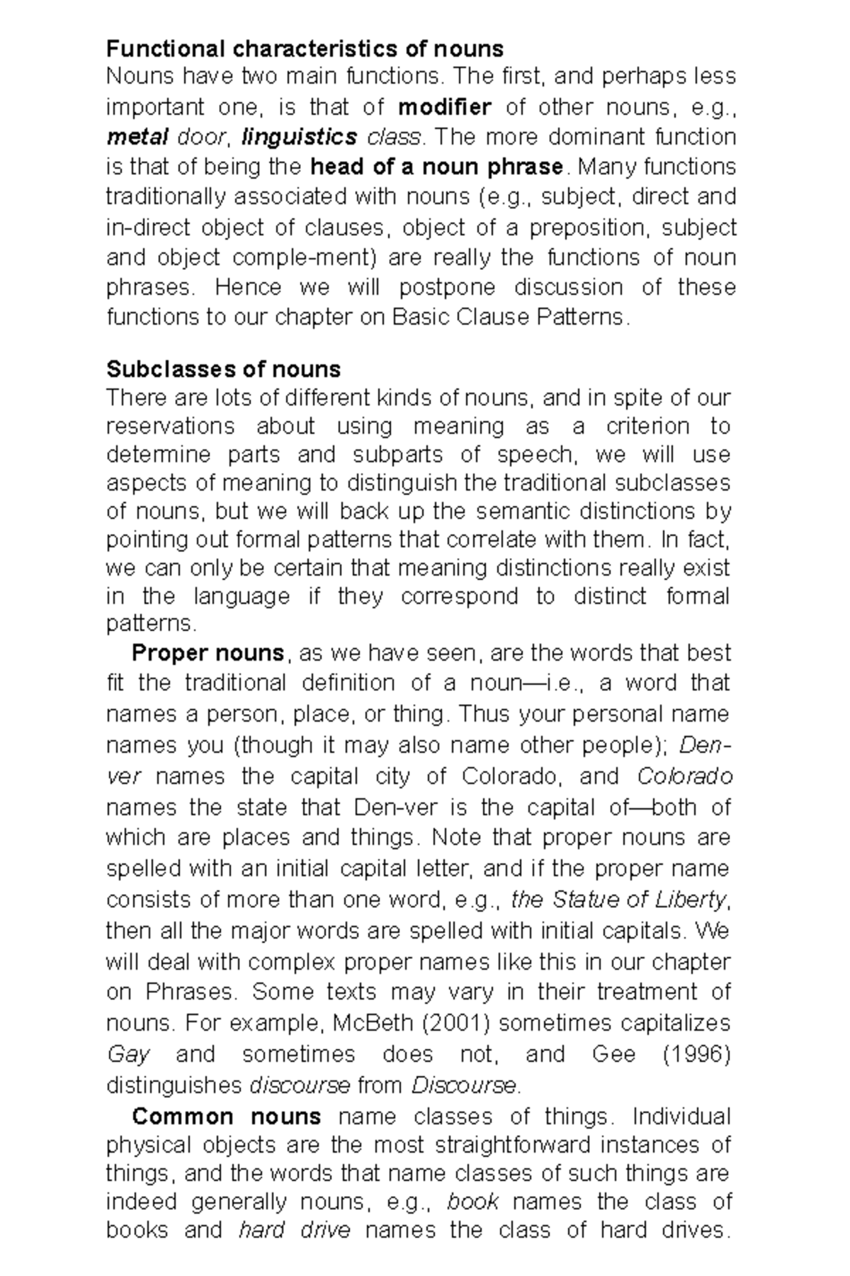 the-major-parts-of-speech-functional-characteristics-of-nouns-nouns