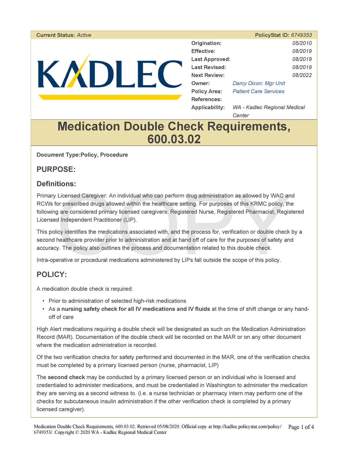 Worth the Risk? Double-Checking High Risk Medication Calculations