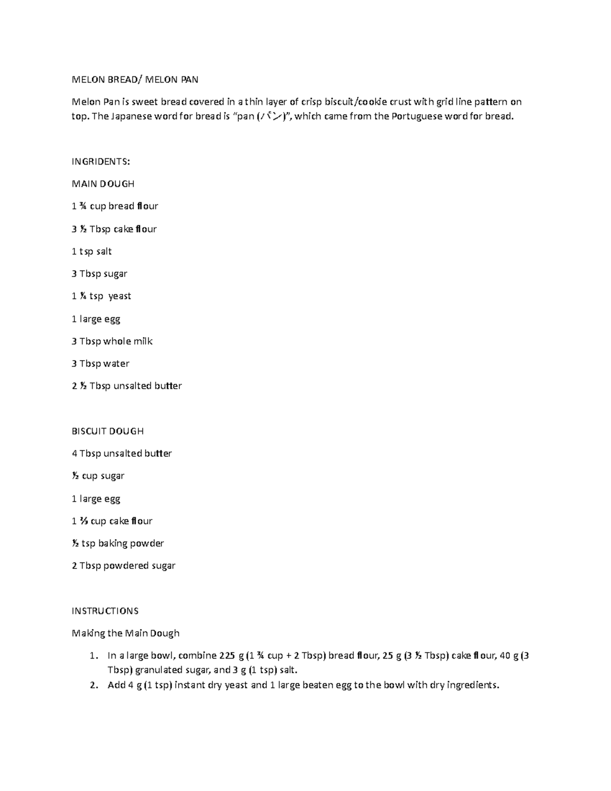 Melon pan lesson 15 MELON BREAD/ MELON PAN Melon Pan is sweet bread