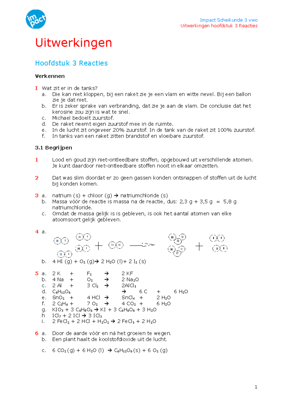 Impact Vwo3 Sk Antwoorden H3 Def - Uitwerkingen Hoofdstuk 3 Reacties ...