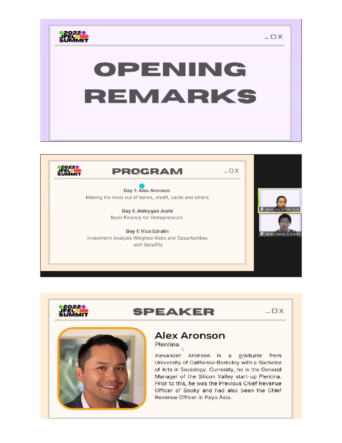 JFEL Summit - talk notes - Financial markets - Studocu
