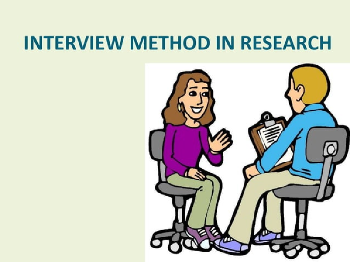 Interview method in research Research Project Studocu