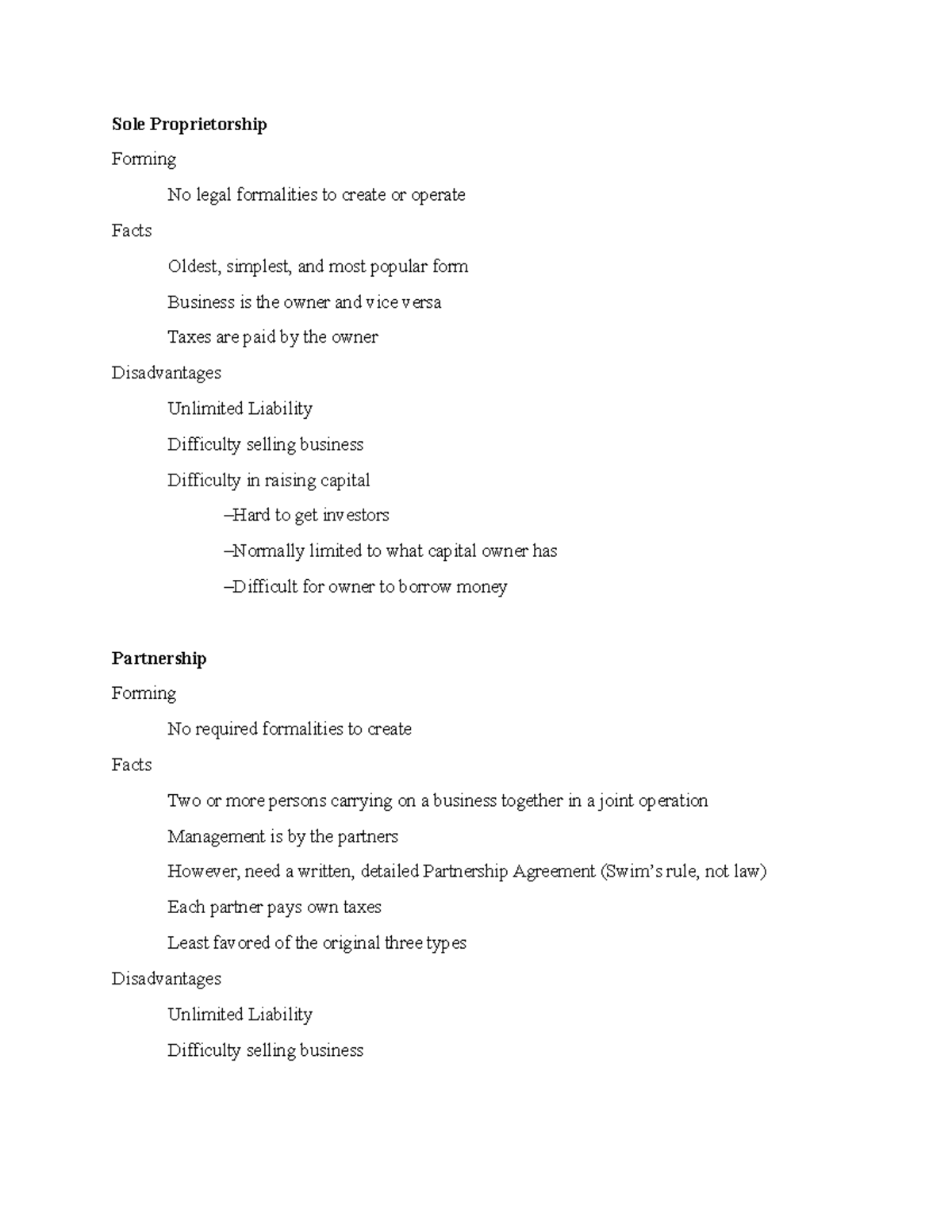 Business Entities - Definitions and Discussion - Sole Proprietorship ...