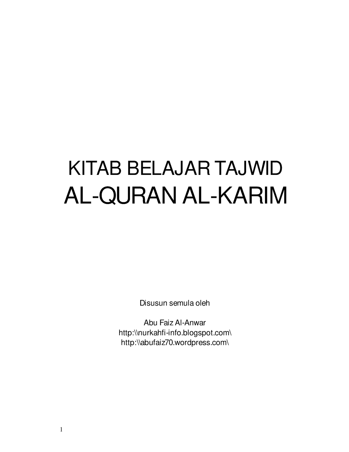 Kitab-tajwid 3 - Mantap - KITAB BELAJAR TAJWID AL-QURAN AL-KARIM ...