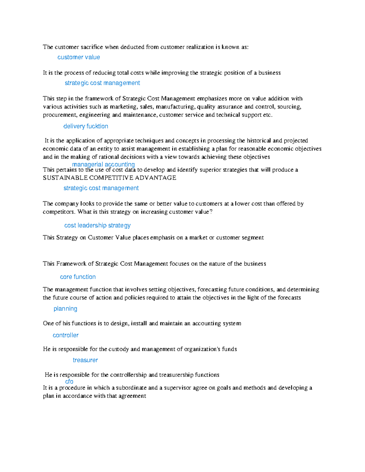 Review - Strat Cost - The customer sacrifice when deducted from ...