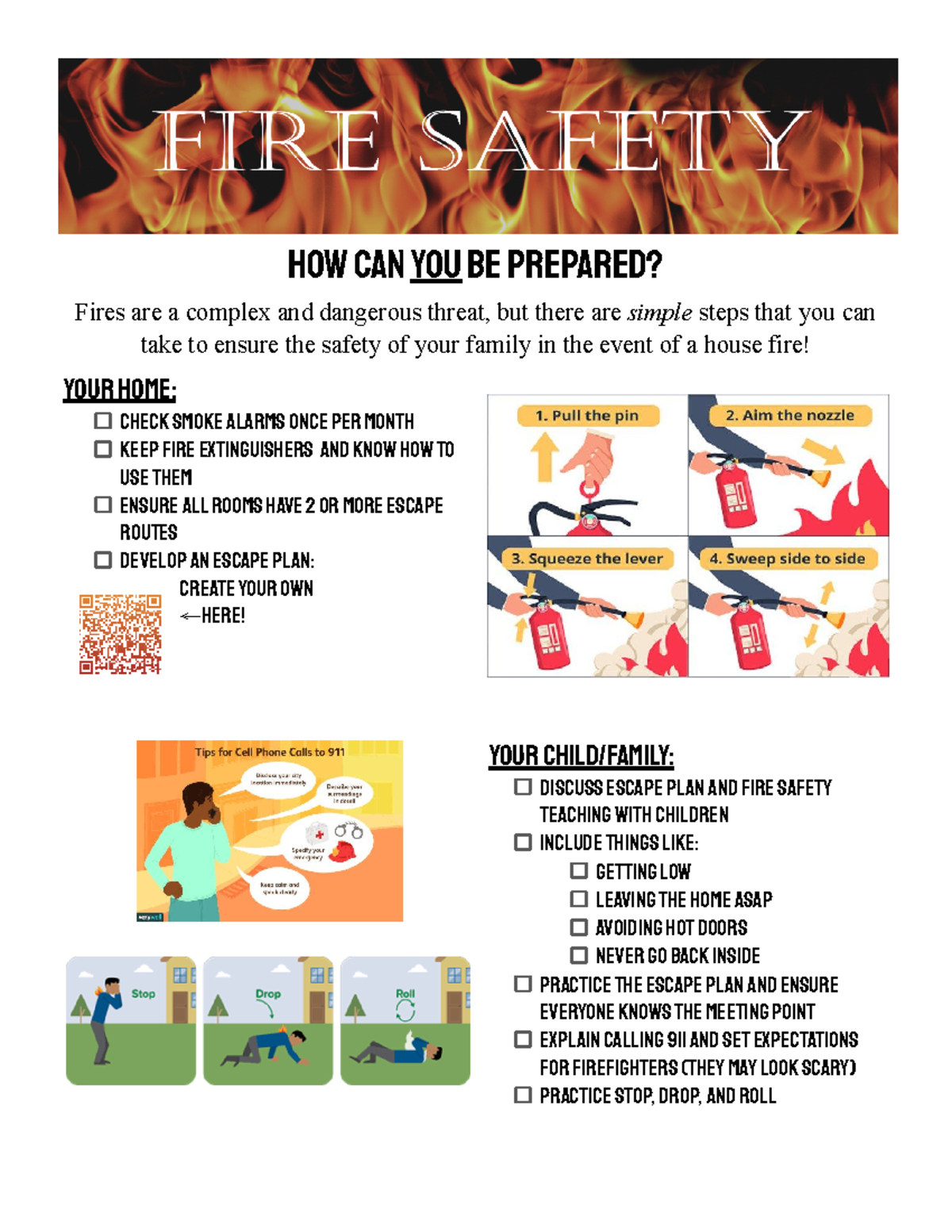 Fire Safety Handouts For Adults