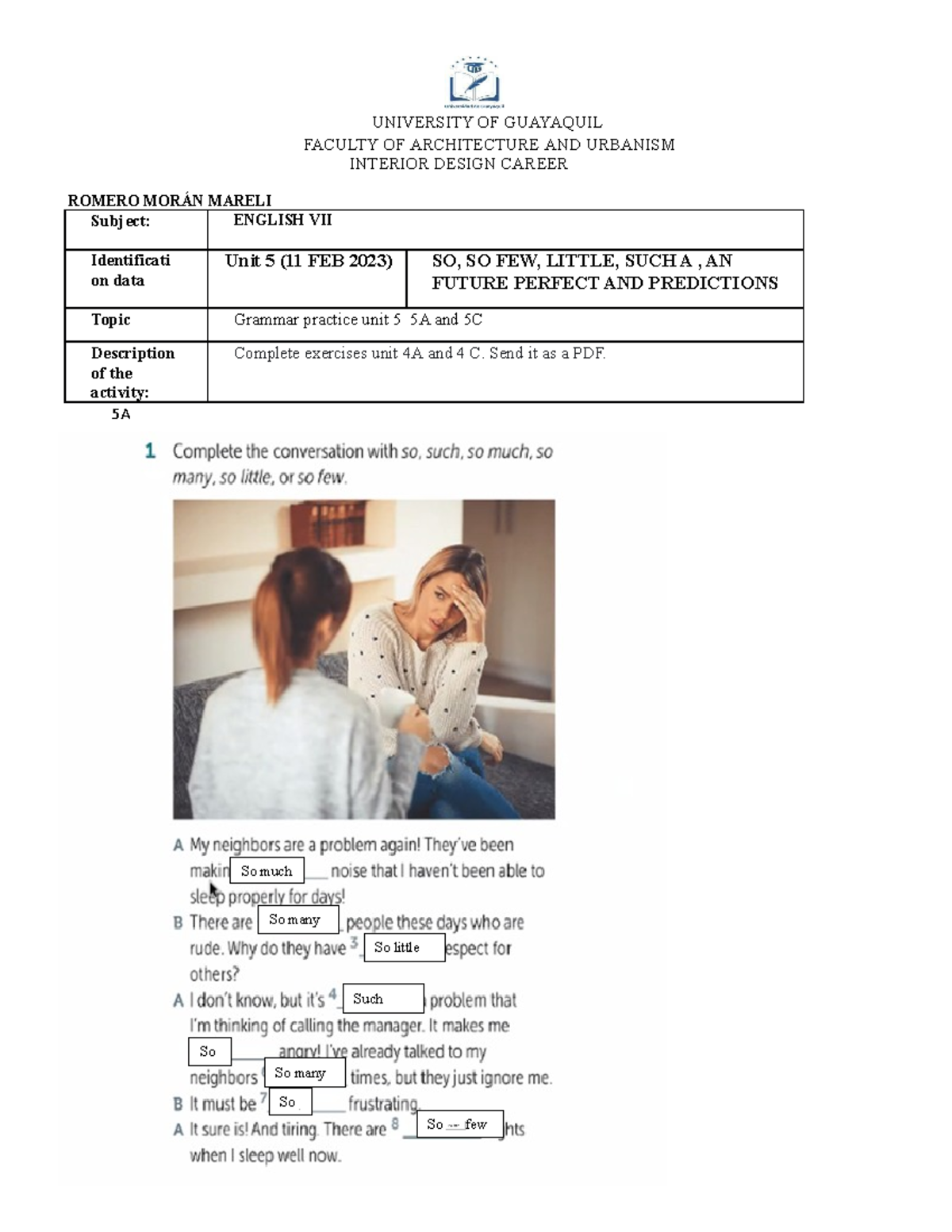 UNIT 5 Grammar Practice Unit 5a And 5c - UNIVERSITY OF GUAYAQUIL ...