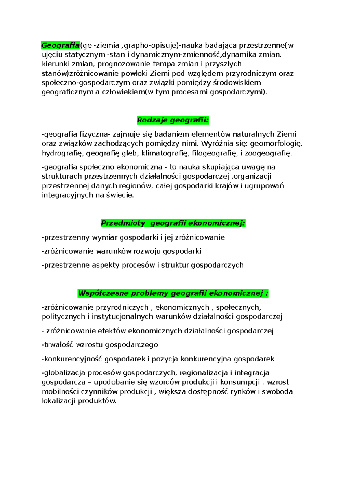 Geografia i problemy globalne(wykład1) - Geografia(ge -ziemia ,grapho