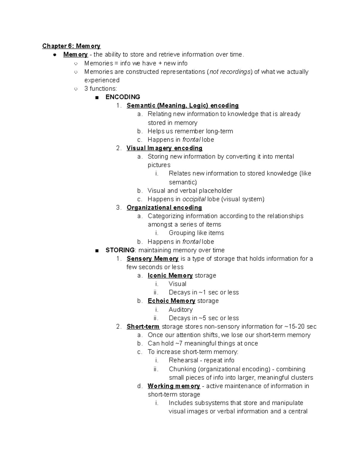 Psych 001 Chapter 6 - Taught by Professor Caitlyn Yantis - Chapter 6 ...