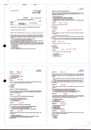 202 2023 1 B - Assignment Feedback - PYC1501 - Unisa - Studocu