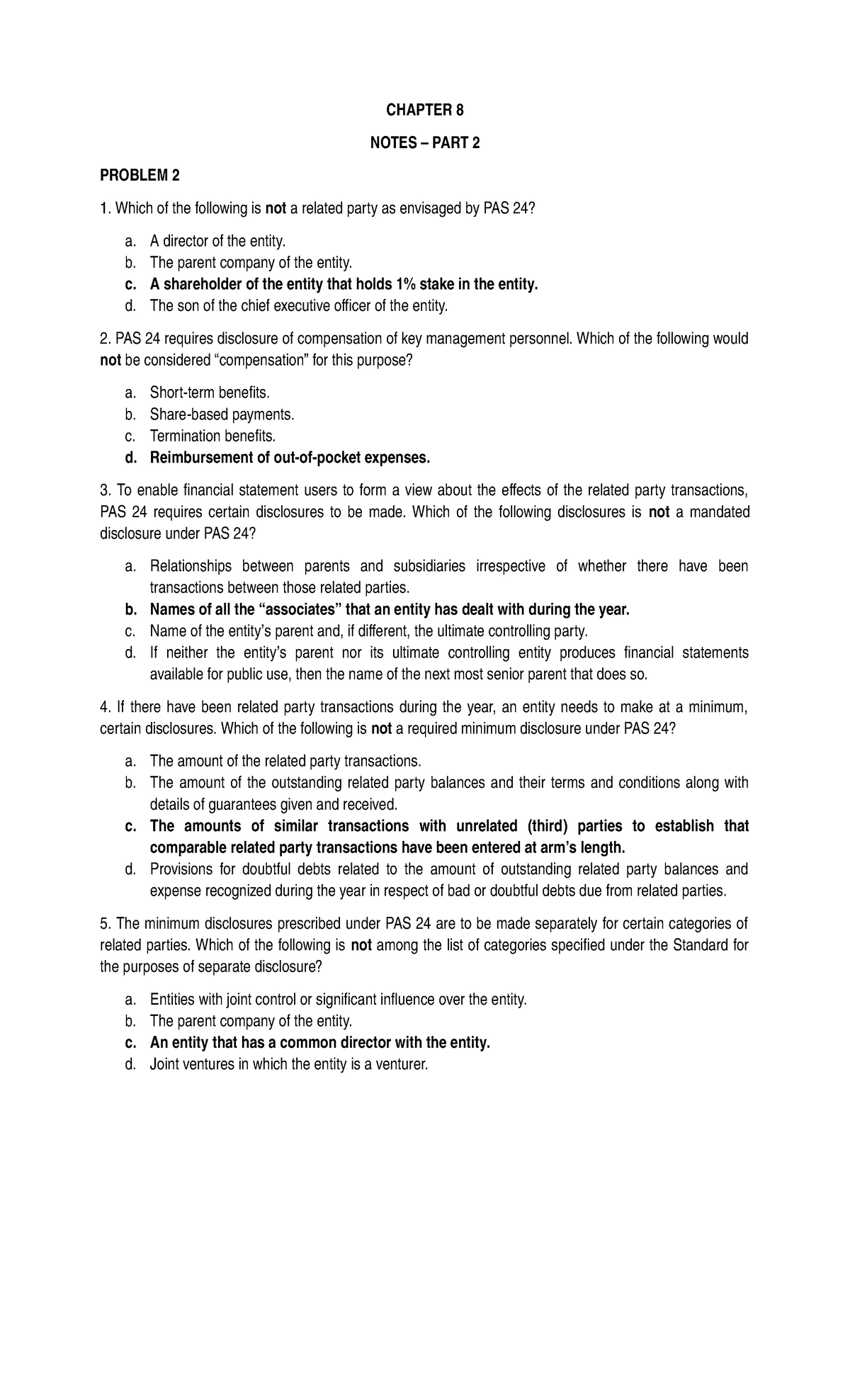 Chapter 8. Notes Part2 P2 - CHAPTER 8 NOTES – PART 2 PROBLEM 2 Which Of ...