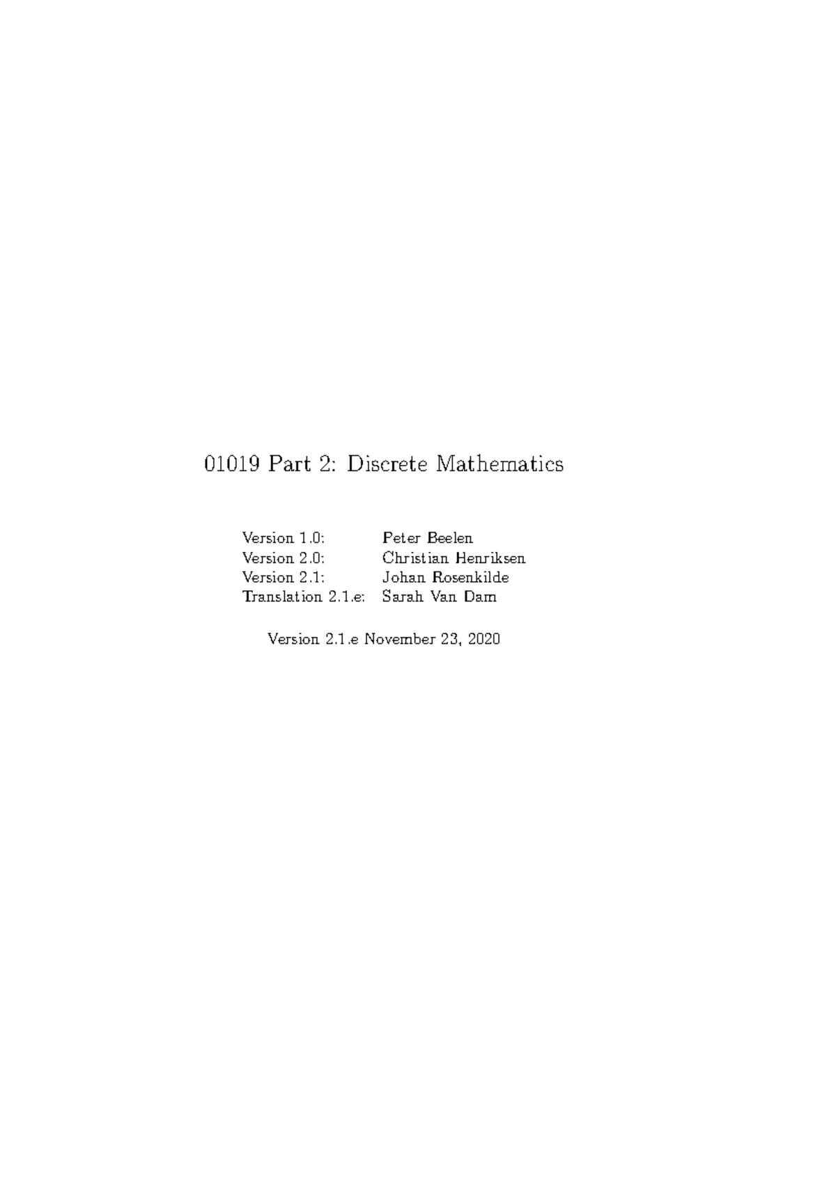 Discrete math book - fhsaufasi sdisiadi - 01019 Part 2: Discrete ...