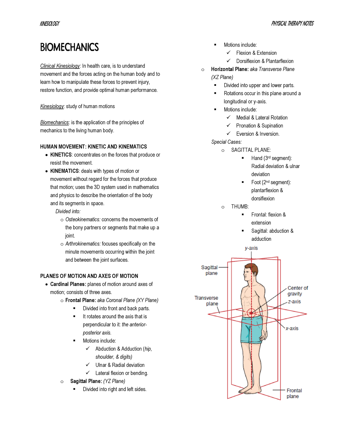 Kinesiology Biomechanics - BIOMECHANICS Clinical Kinesiology: In Health ...