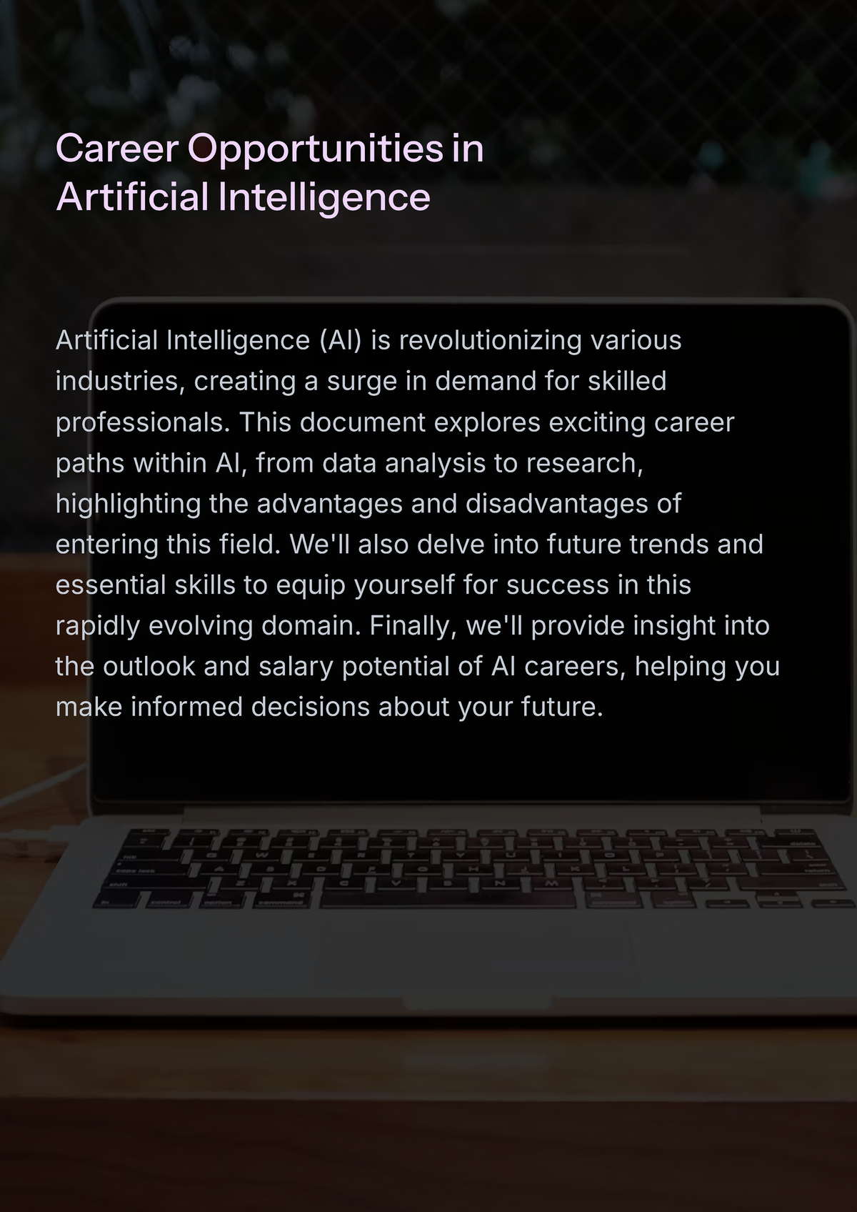 Career Opportunities in Artificial Intelligence Copy Copy - Career ...