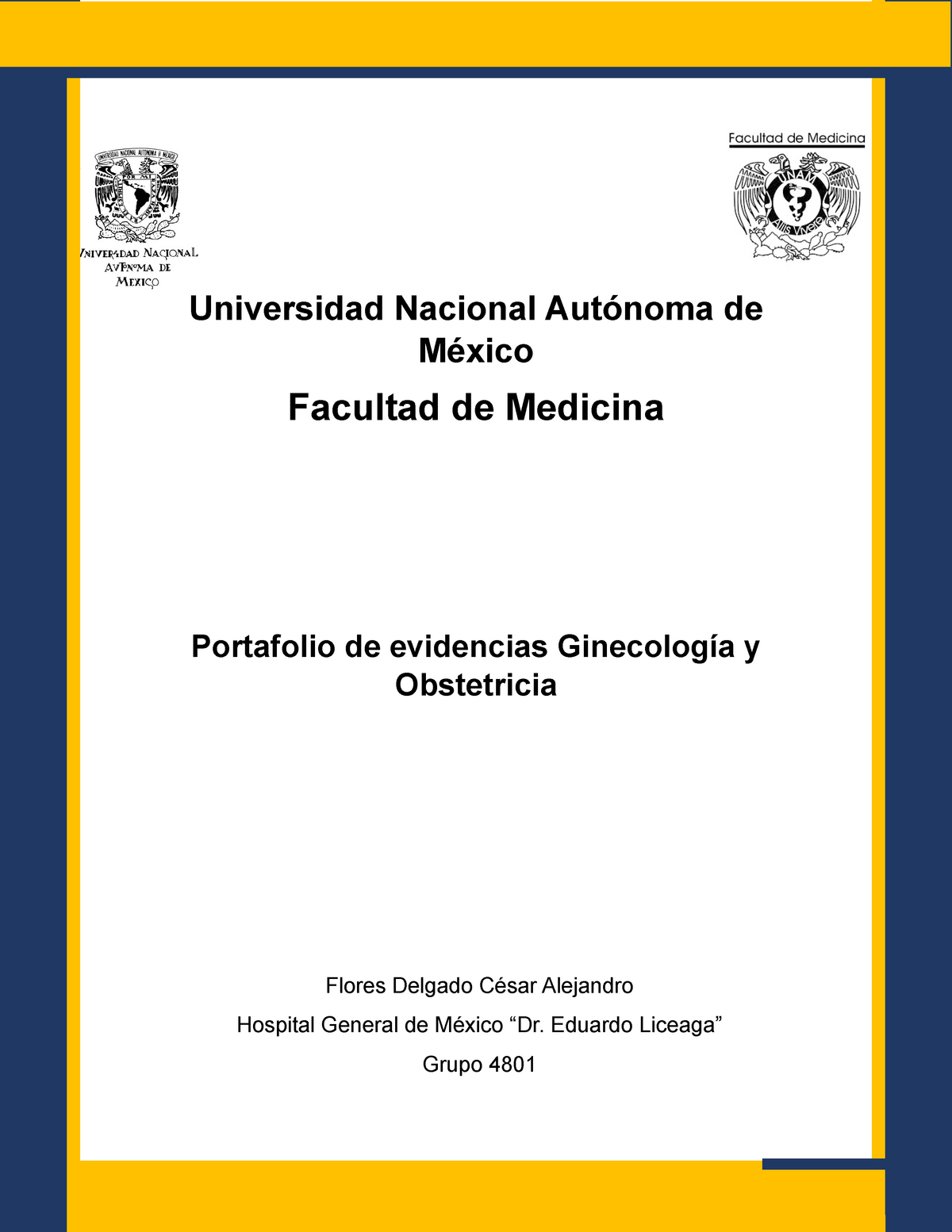 Portafolio De Evidencias Resumen Ginecologia Y Obstreticia Studocu