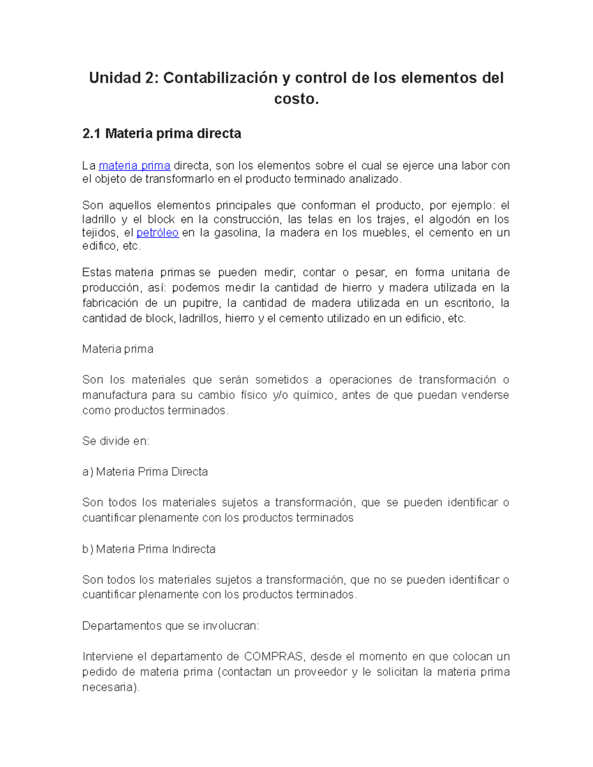 Unidad 2 Costos Empresariales Unidad 2 Contabilización Y Control De Los Elementos Del Costo 4775