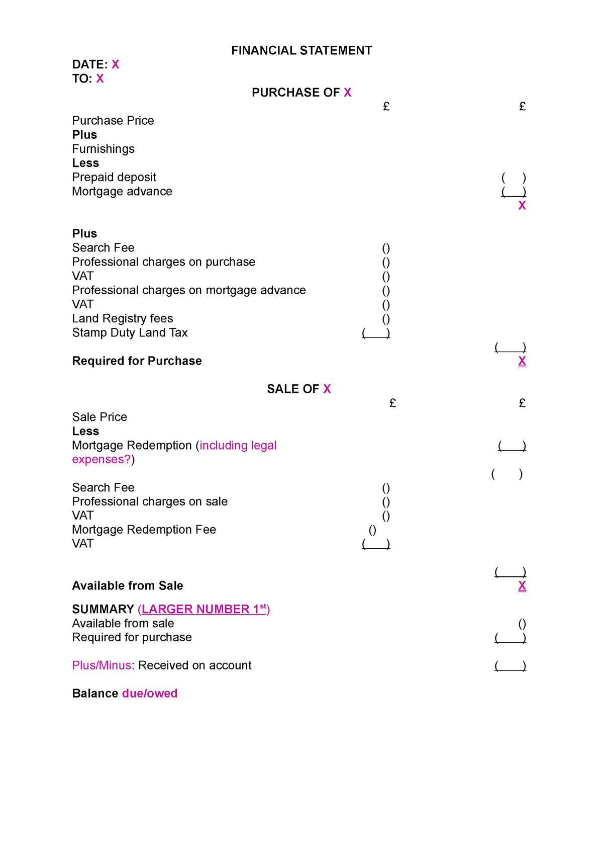 financial-statement-template-financial-statement-date-x-to-x