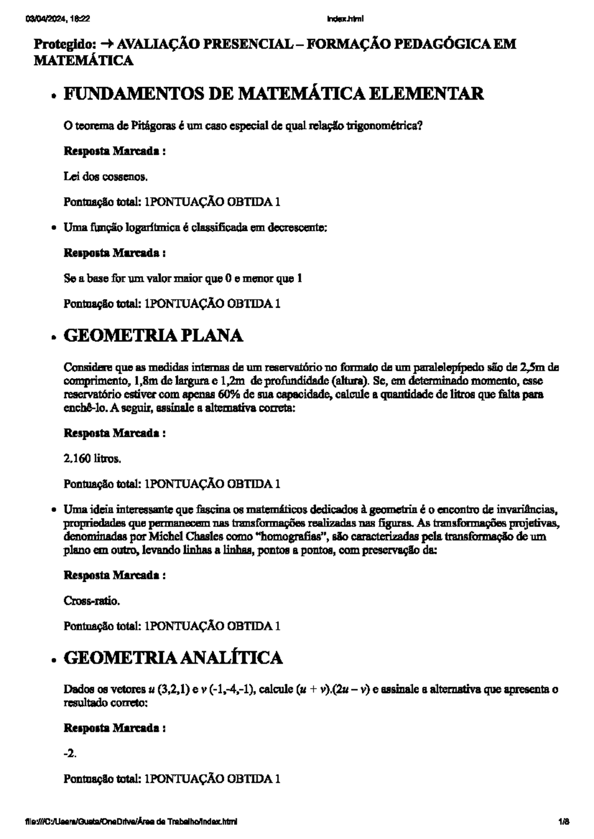 Avaliação Presencial – Formação Pedagógica EM Matemática - Formação ...