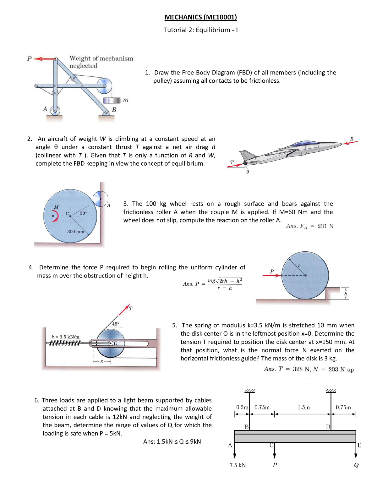 Tutorial 2 - Practice Materials For Basic Engineering Mechanics ...