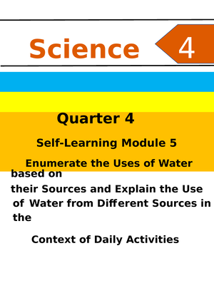 Science 4 Q4 SLM1   Self Learning Module 1   4 Quarter 4 Self Learning