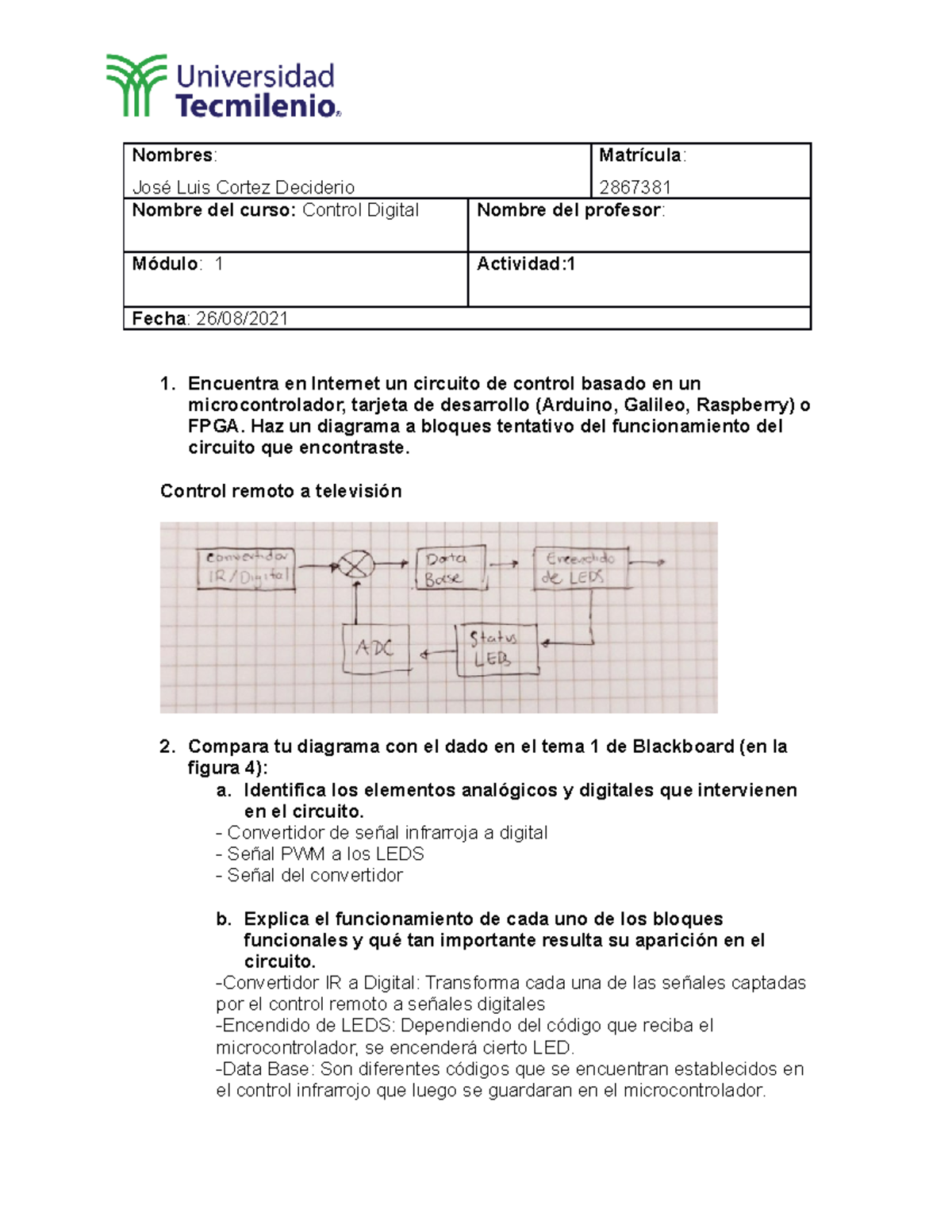 Actividad 4 Control Digital Tecmilenio 1 Encuentra En Internet