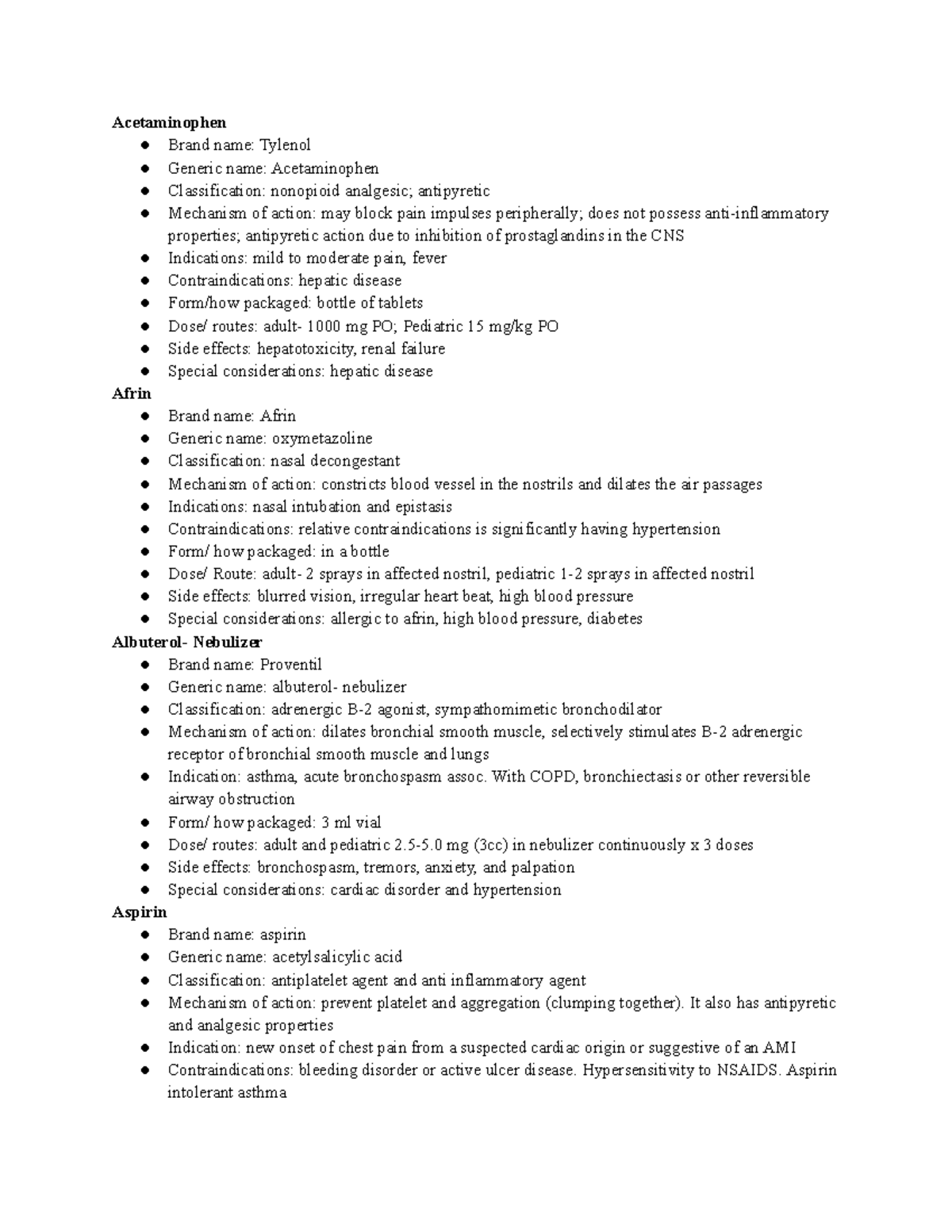 common-medications-and-their-uses-studocu