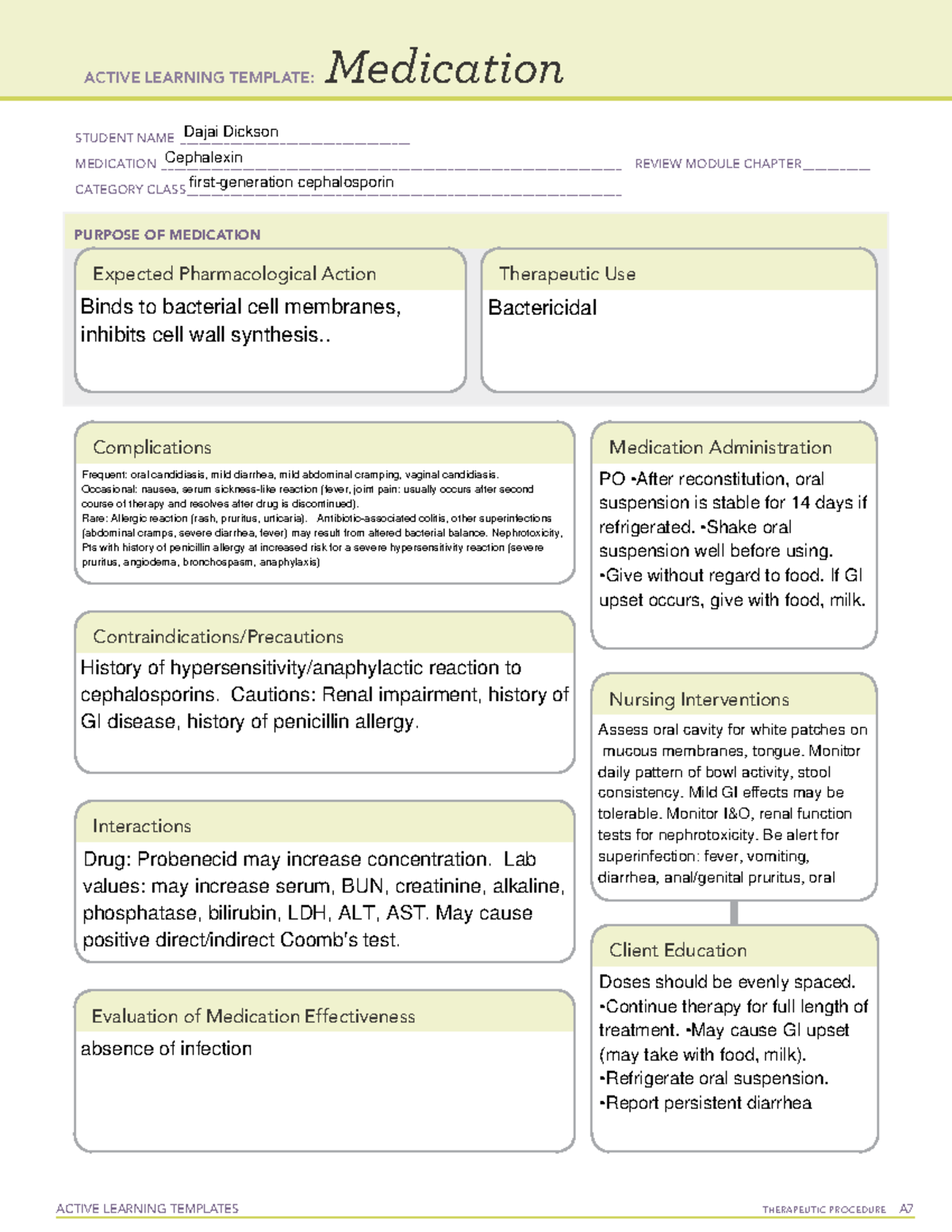 Active Learning Template Medication - Active Learning Templates 