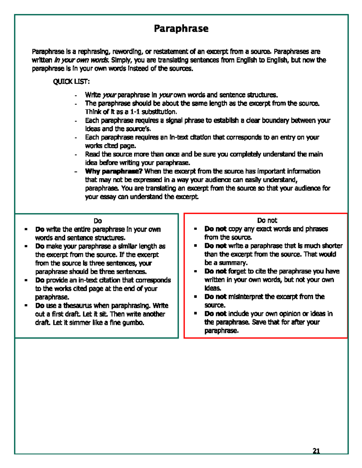 Paraphrase - Work done within the semester - NURS 207 - Studocu