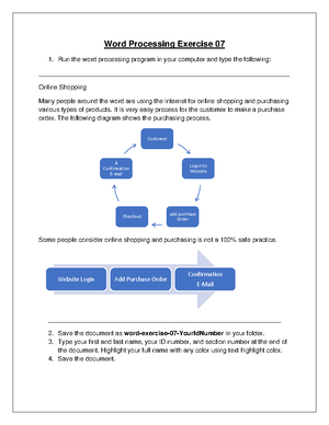 Word Processing Exercise 06 - This lesson you will practice how to do ...