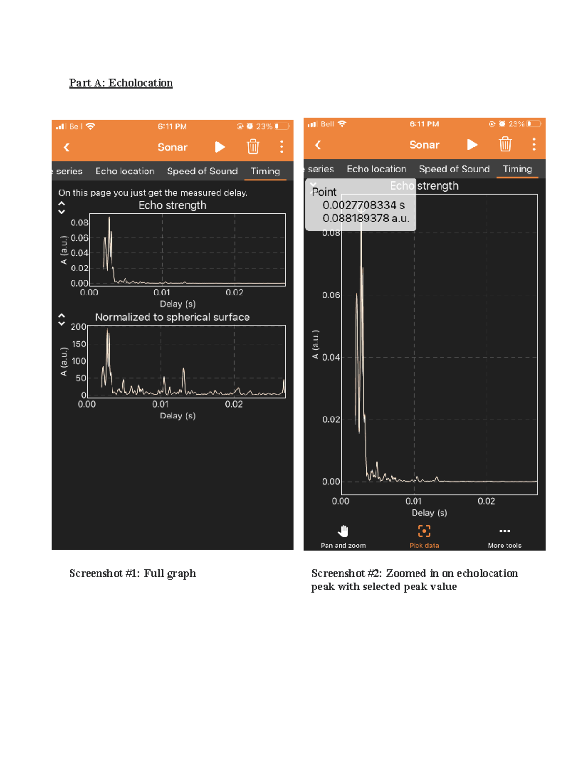 PHYS 1300 Lab 5 Echolocation and Acoustic Resonance Part A