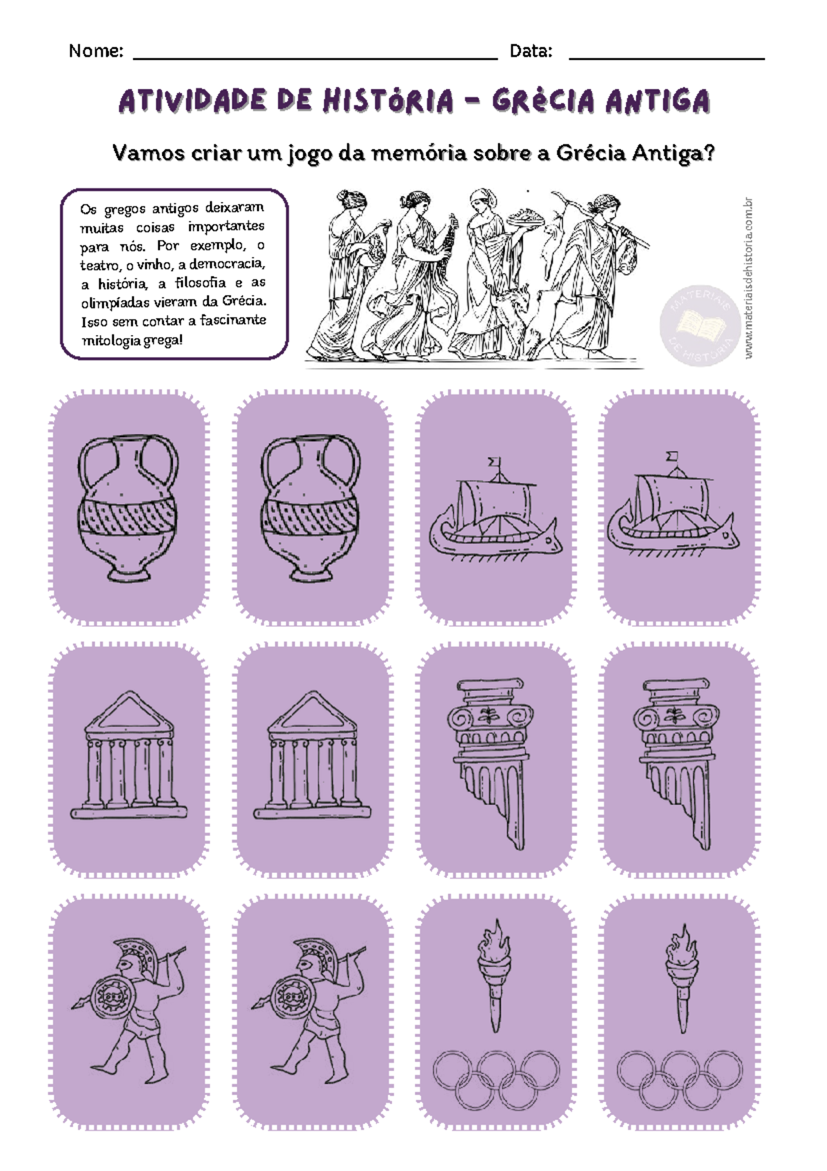 Atividade grecia adap 6ano 03 - História Antiga - Os gregos antigos ...