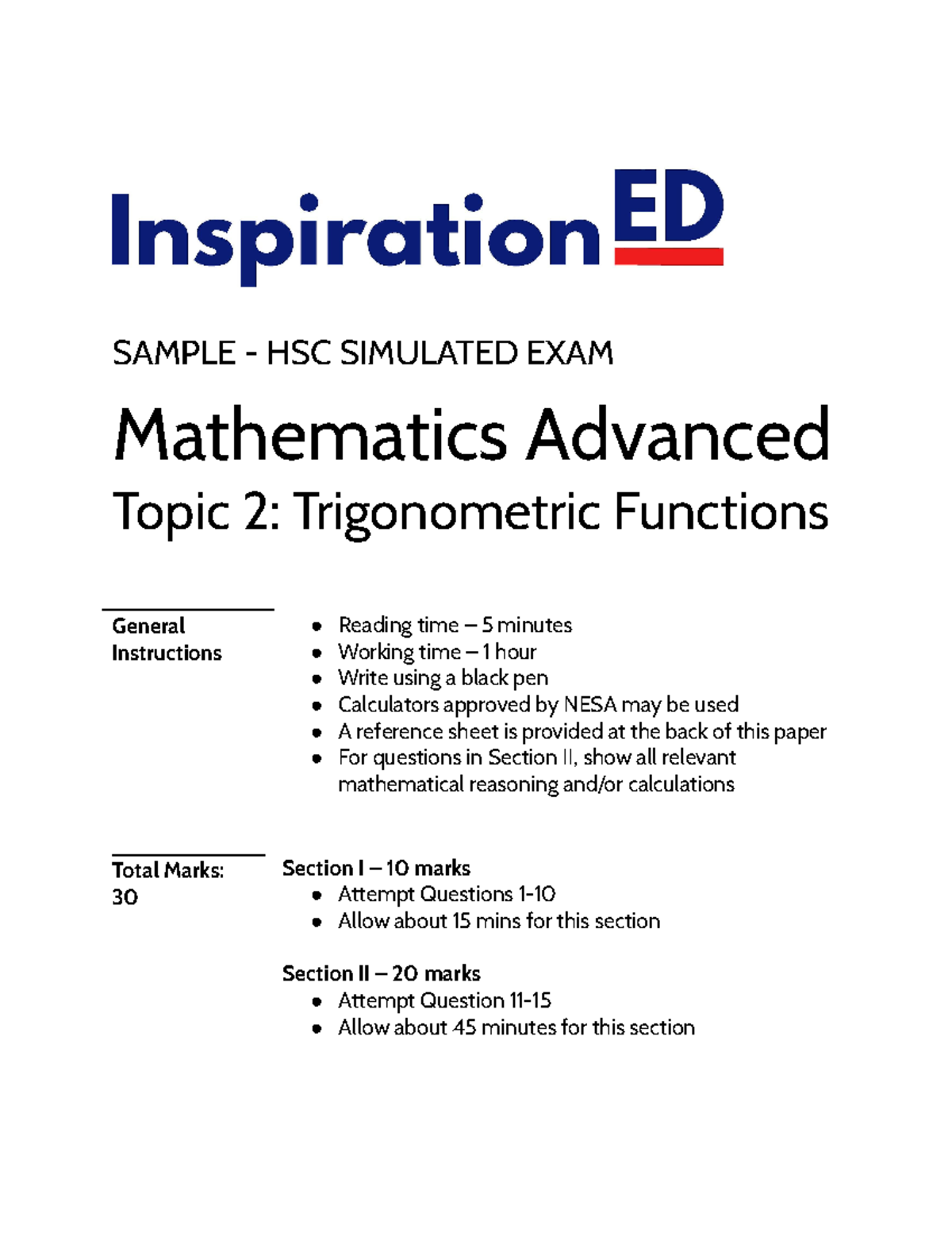 Mathematics-Advanced-Sample - SAMPLE - HSC SIMULATED EXAM Mathematics ...