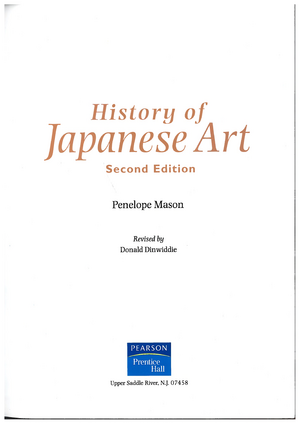 History Of Japanese Art (Penelope Mason)