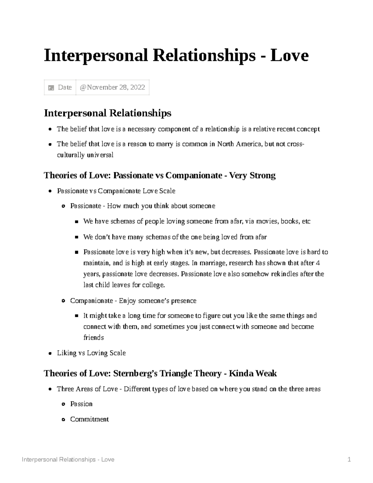 Interpersonal Relationships - Love - Passionate love is hard to ...