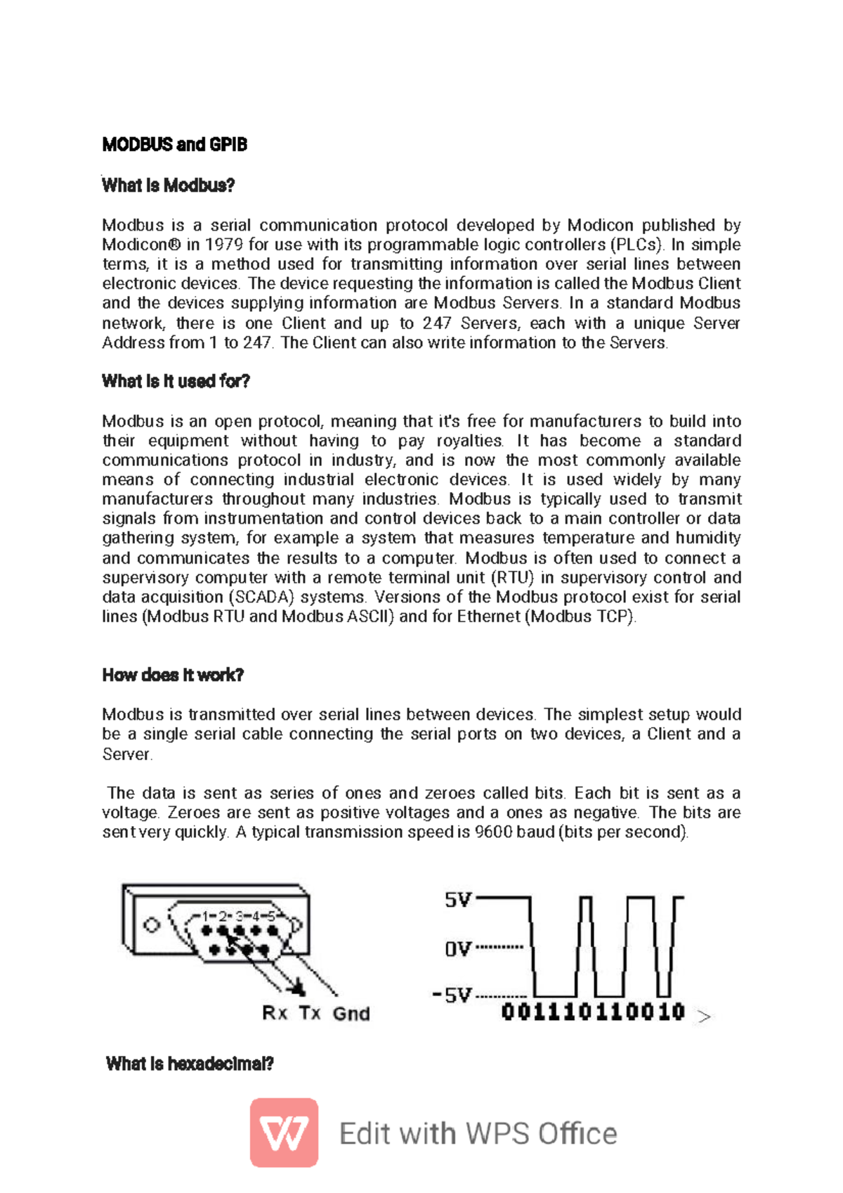 Modbus From Communication Protocol For Robotics - MODBUS And GPIB What ...