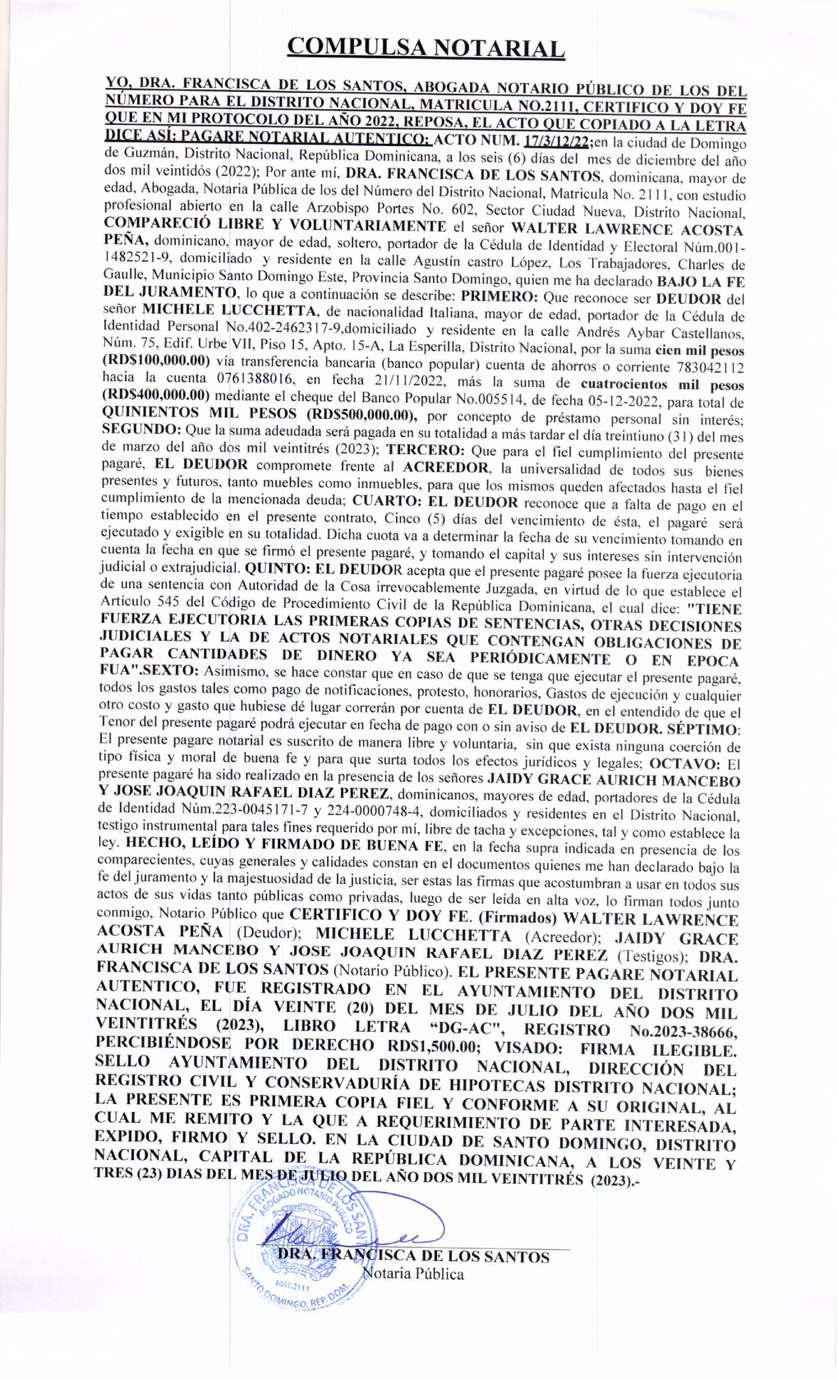 Compulsa Notarial - Tarea - Lengua Española Básica I - Studocu