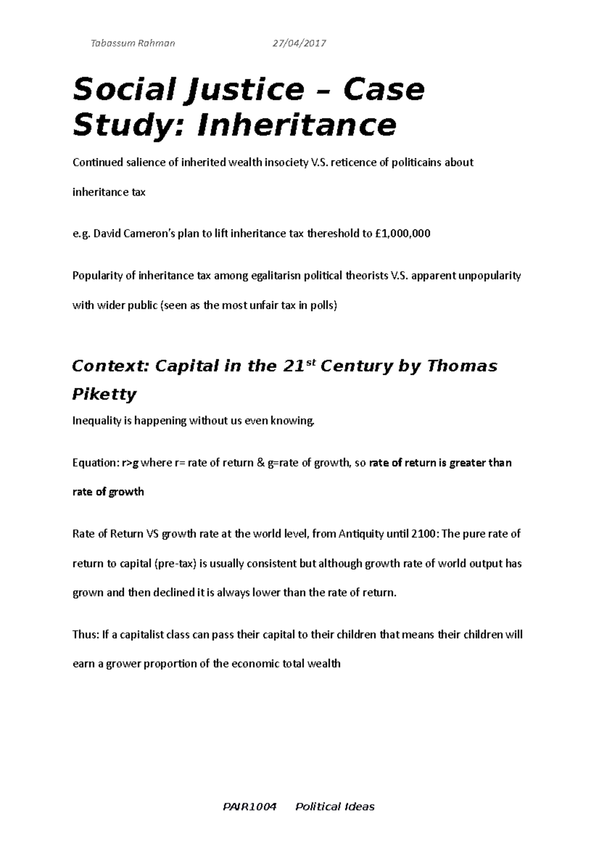 social justice case study