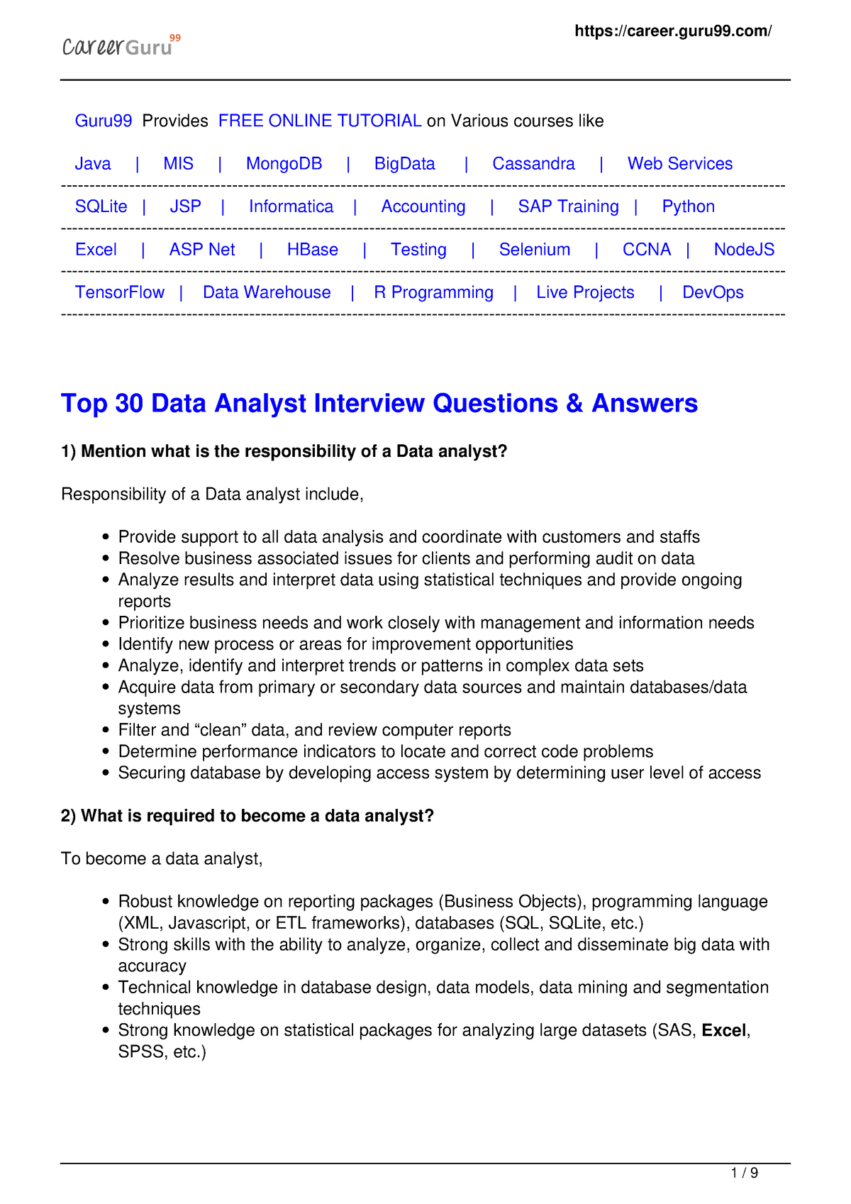 top-18-data-analyst-interview-questions-guru99-provides-free-online