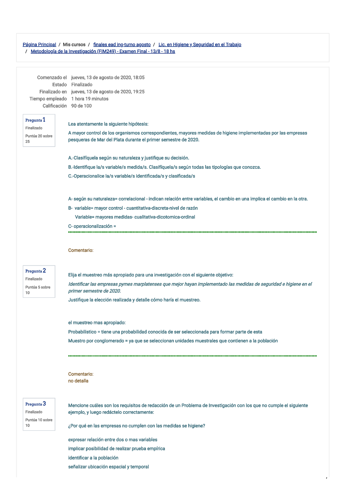 Metodología De La Investigación Examen Modelo Final - Metodo Y Técnica ...