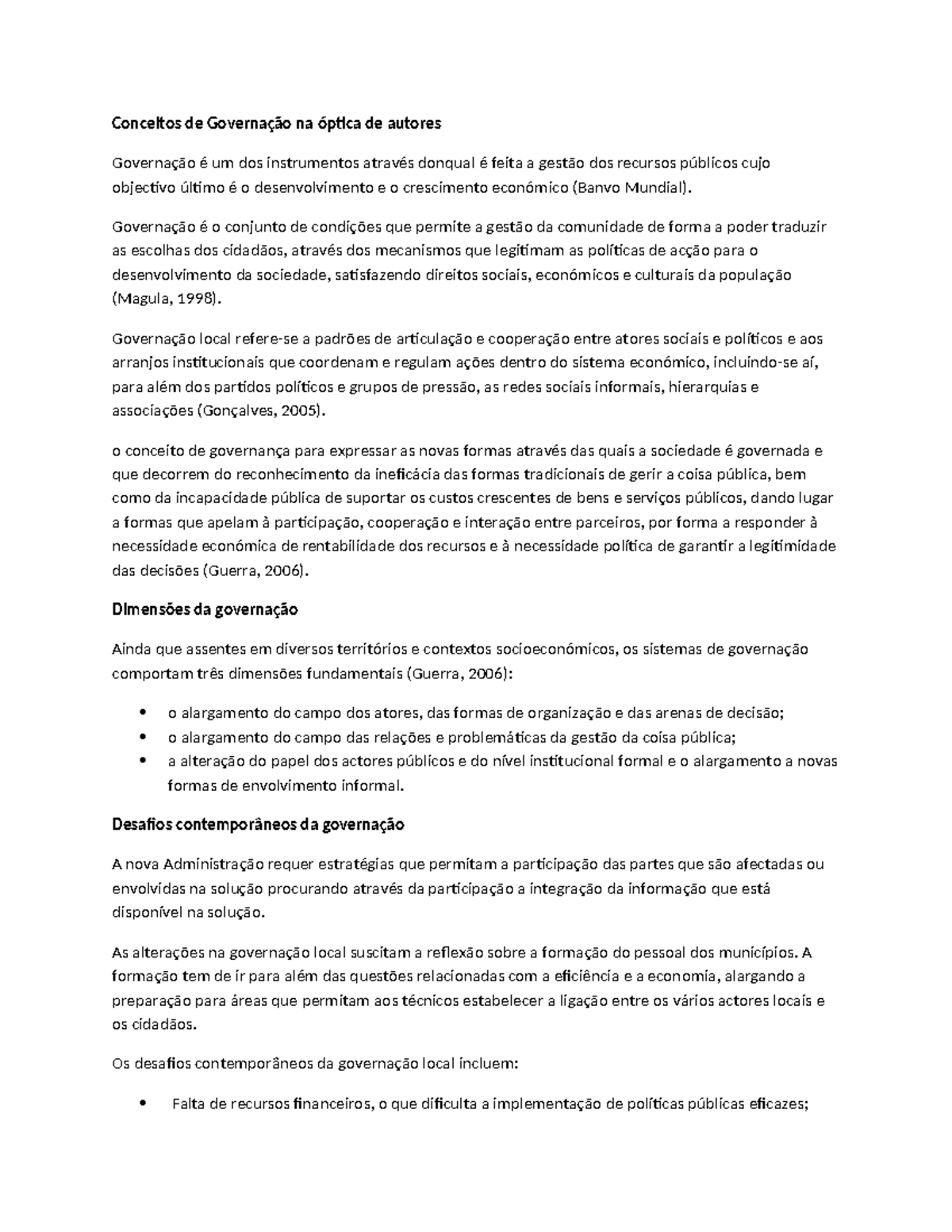 Governacao-WPS Office - Conceitos de Governação na óptica de autores ...