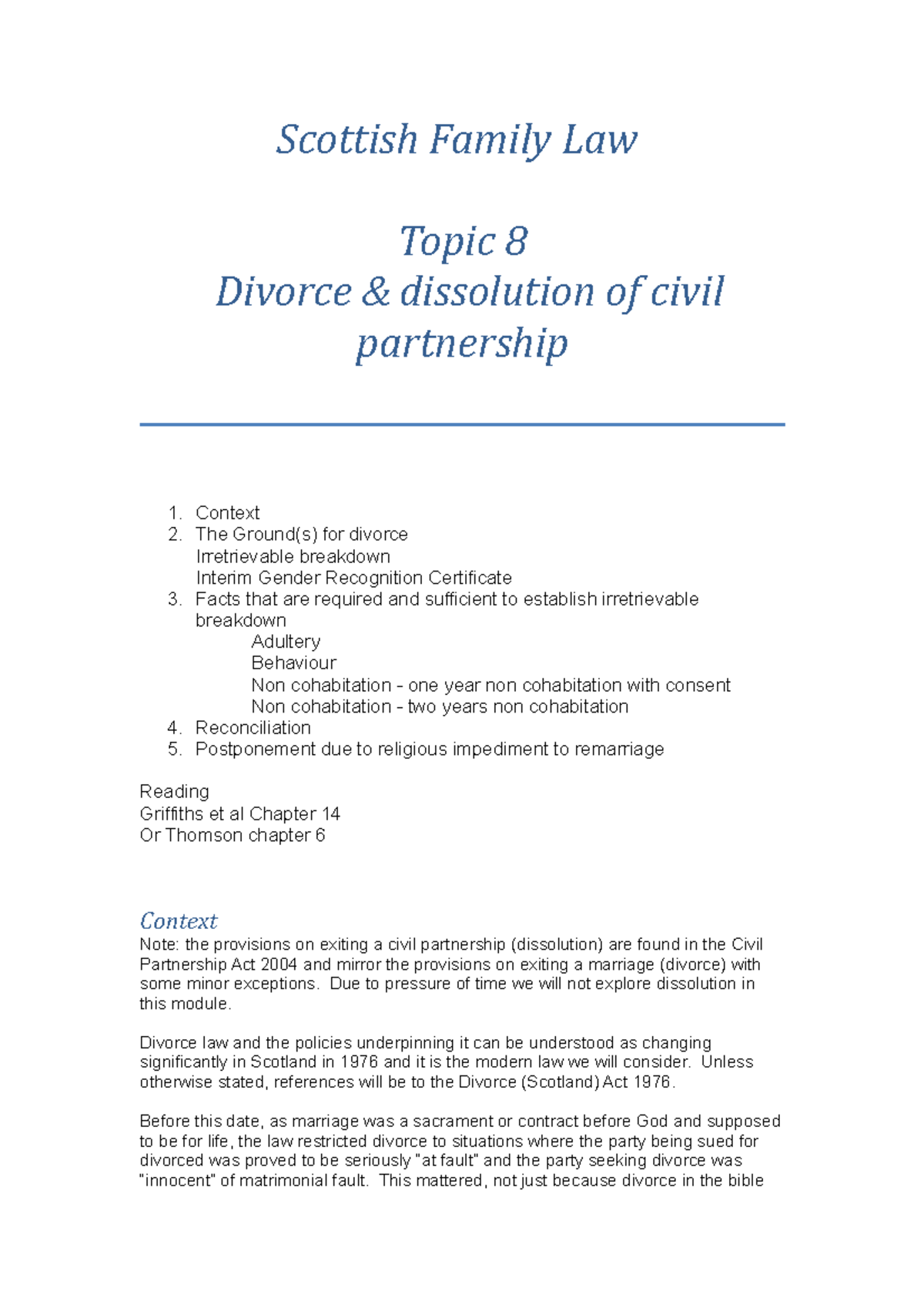 family law dissertation topics scotland