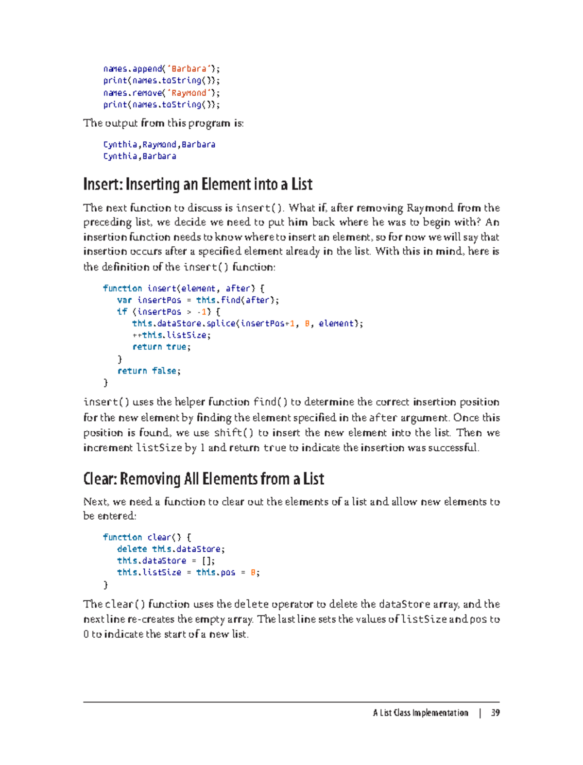 Data Structures and Algorithms with Java Script - names(