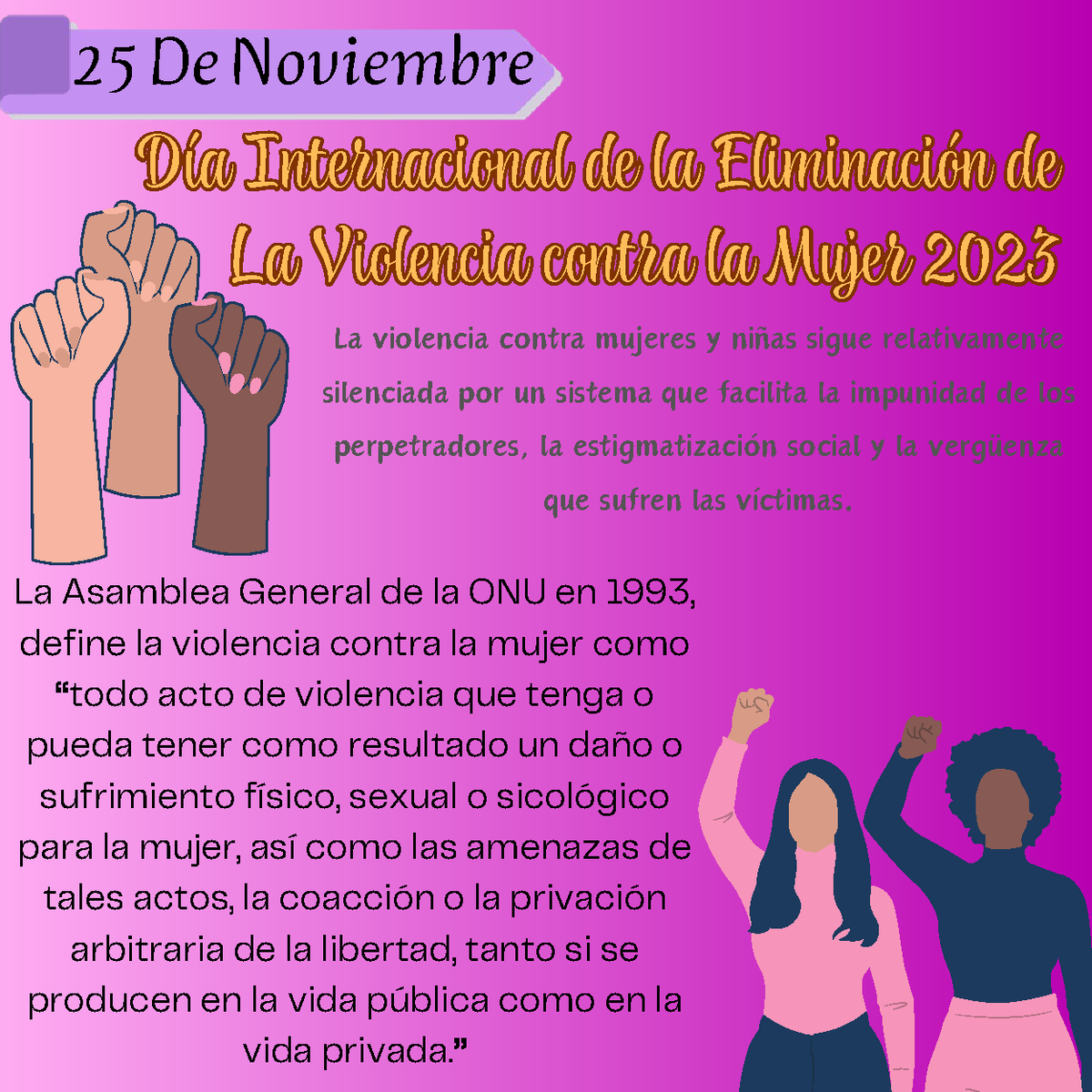 25 De Noviembre - 25 De Noviembre Día Internacional de la Eliminación ...