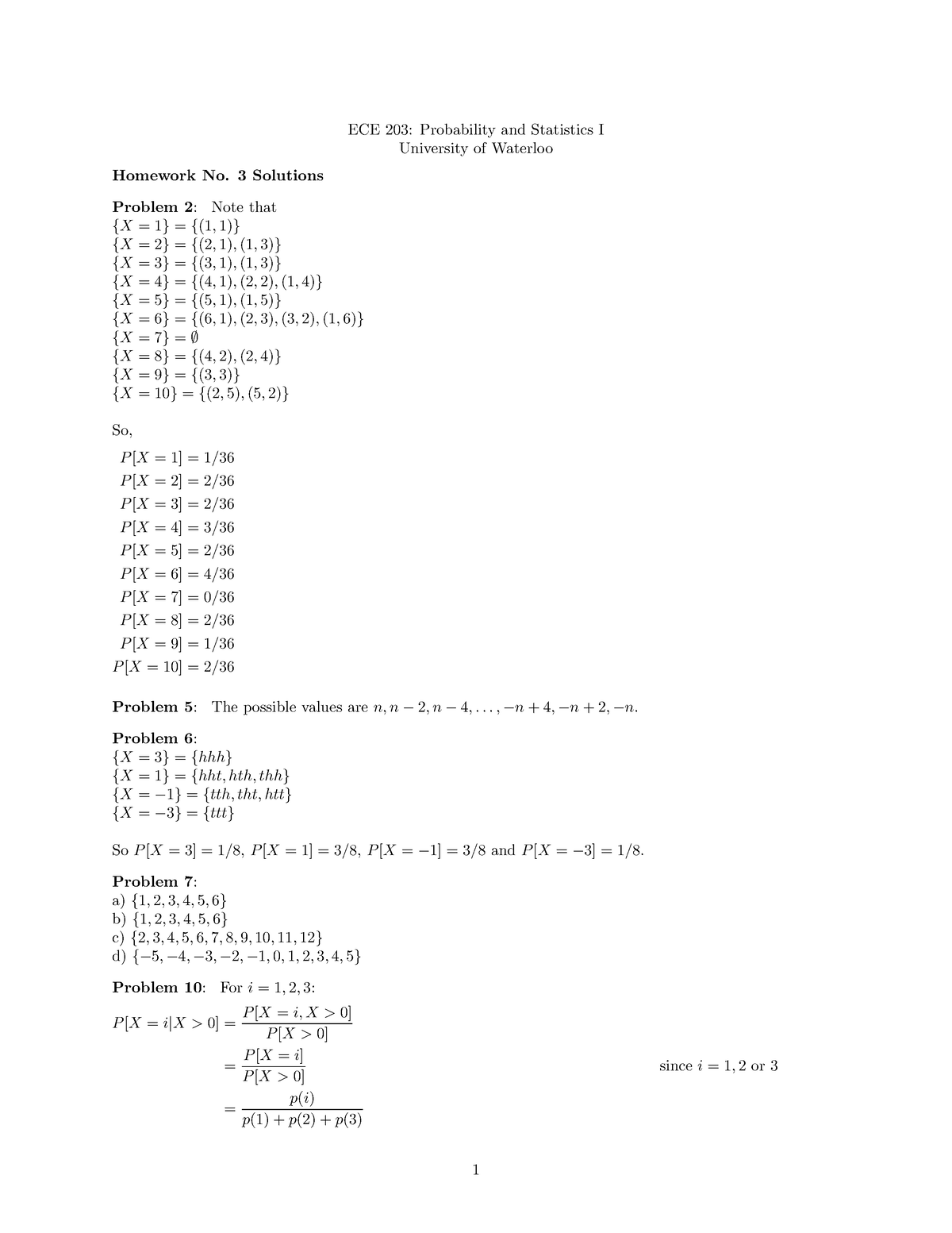 probability homework 3